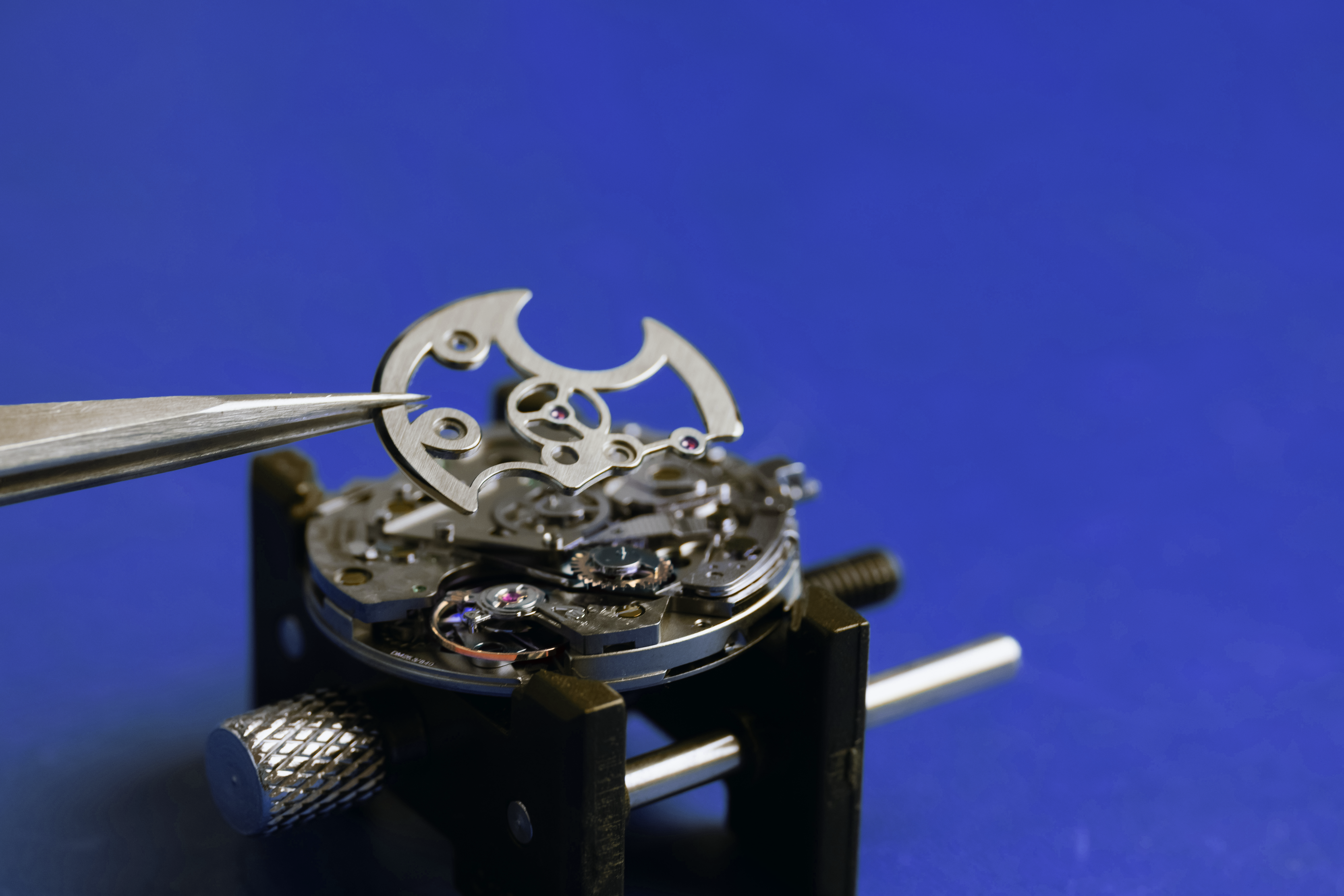 Montre Acier Noir Vue Face