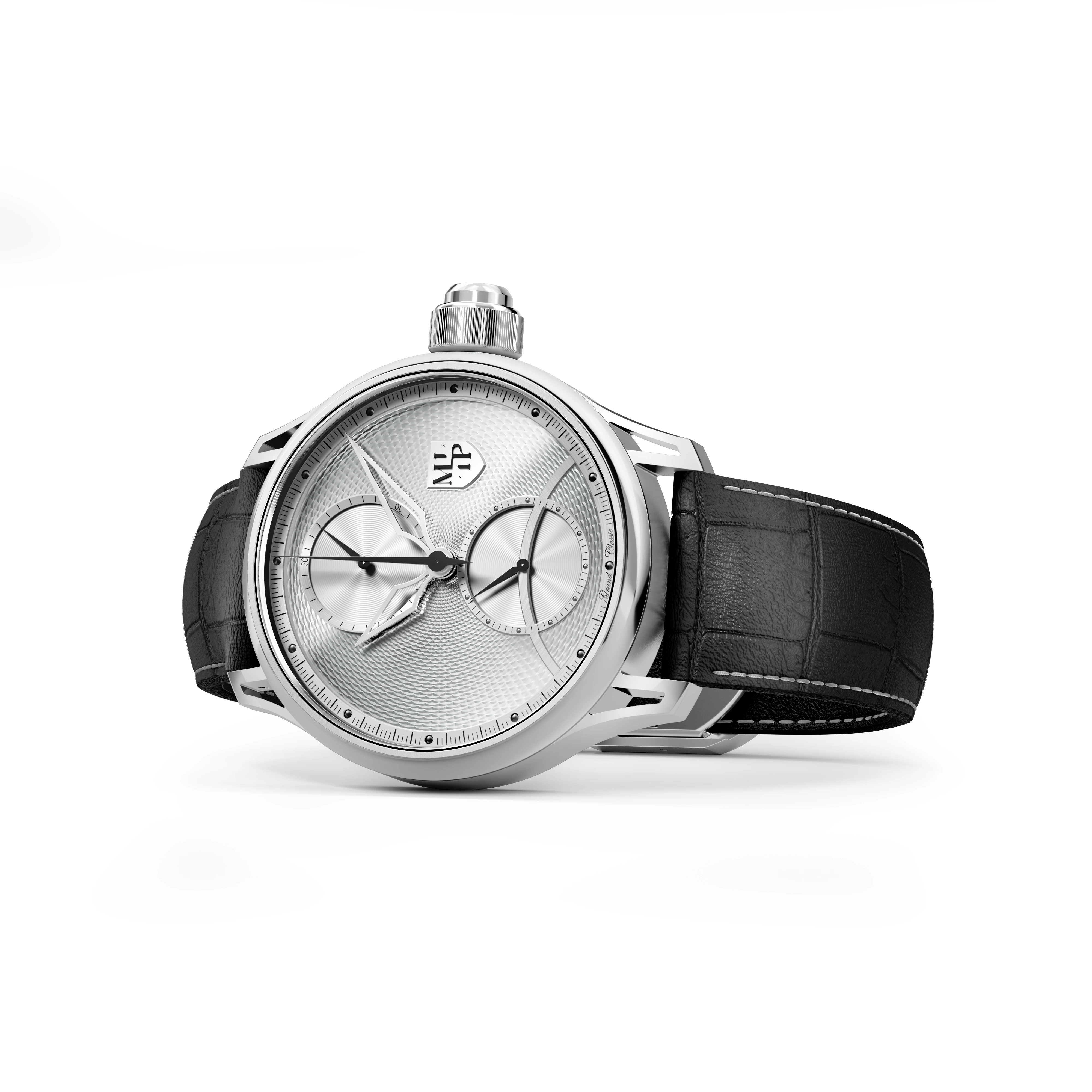 Montre Acier Blanc Vue Couche