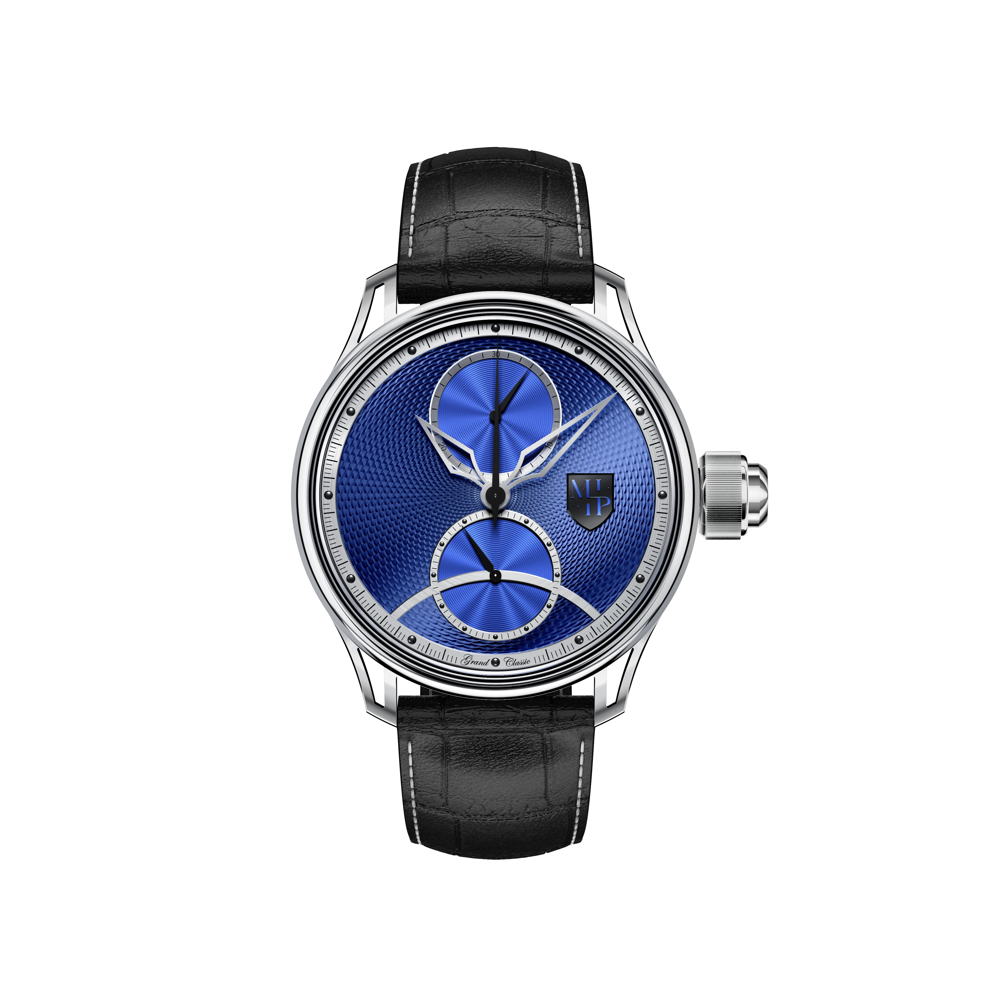 Montre Or Bleu Vue Face
