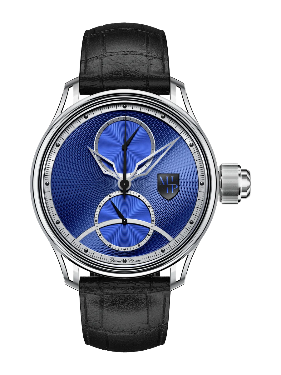MHP Grand Classic Atelier Or Blanc, cadran bleu guilloché à la main